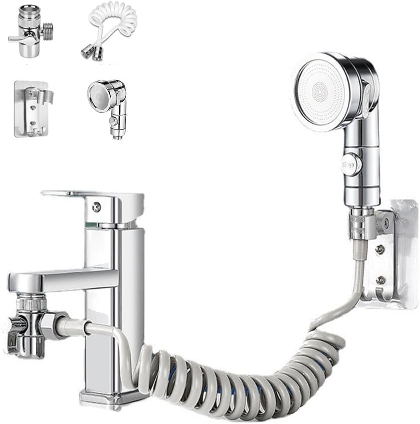 Amazon | 洗面台のシャワーヘッド 水道 蛇口 止水 ワンタッチ切り替え